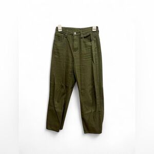 Dusty green wide leg jeans